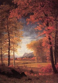 Albert Bierstadt : Autumn in America Oneida County New York